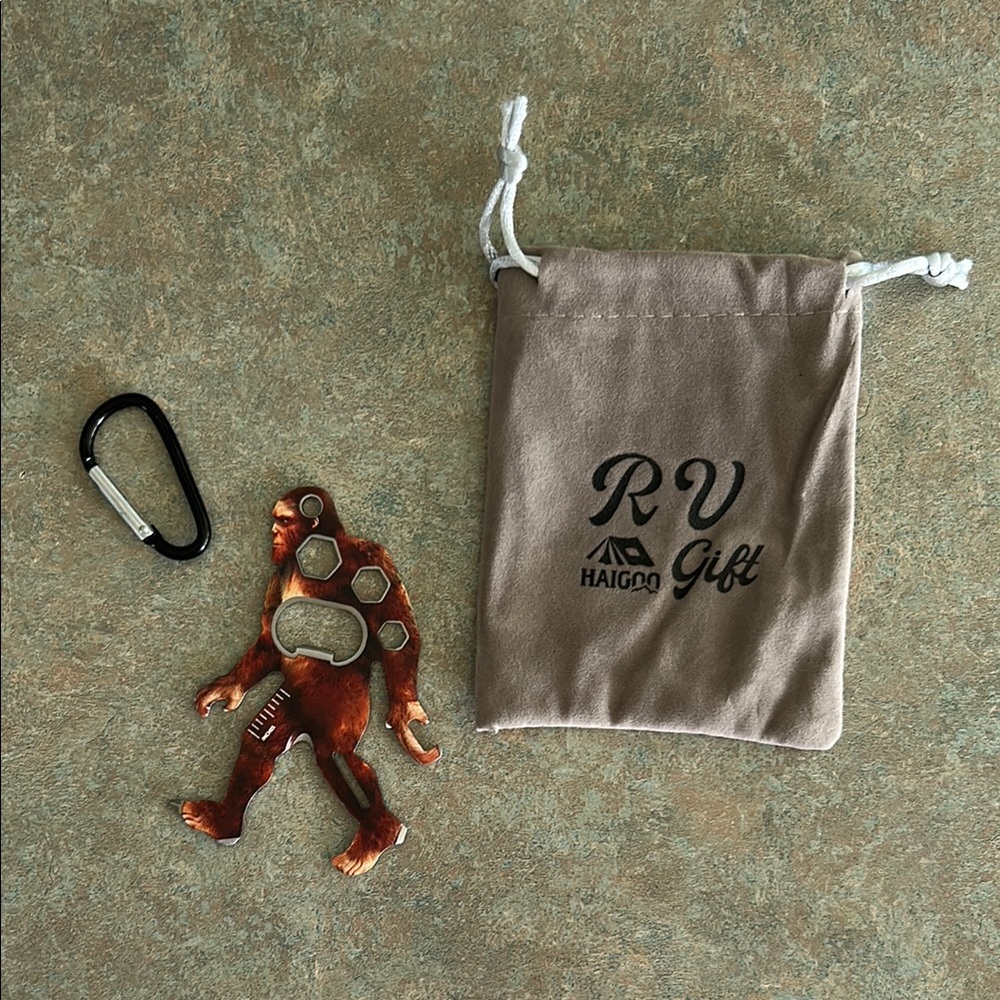 Bigfoot Yeti Bottle Opener Multi-Tool with Carabiner and Gift Bag